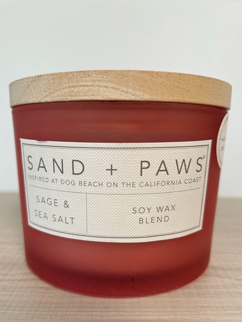 Sand & Paws NWOT Unused 2 Wick Sage & Sea Salt 12 Oz. Soy Wax Blend Candle